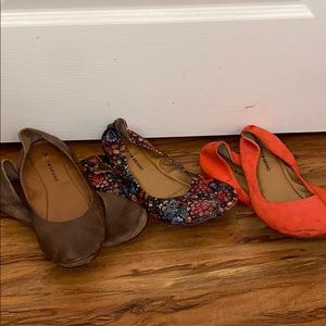 THREE PAIRS lucky brand flats!